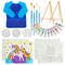 Canvas Painting Kit for Kids with Acrylic Paints, Wood Easels, Canvases (31 Pieces)